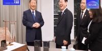 شوخی بامزه رئیس‌جمهور کره‌جنوبی با همتای چینی درباره گوشی شیائومی + فیلم