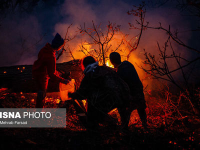تصاویر| نبرد الیت با شعله‌ها