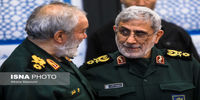 چهره خندان سردار فدوی در یک مراسم/ علی لاریجانی و زینب سلیمانی هم بودند