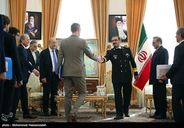 دیدار وزیر خارجه فرانسه با دبیر شورای عالی امنیت ملی