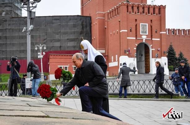 حفاظت ویژه از پوتین در میدان سرخ مسکو + عکس