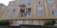 سقوط هولناک جرثقیل بر روی ساختمانی در تهران + جزئیات