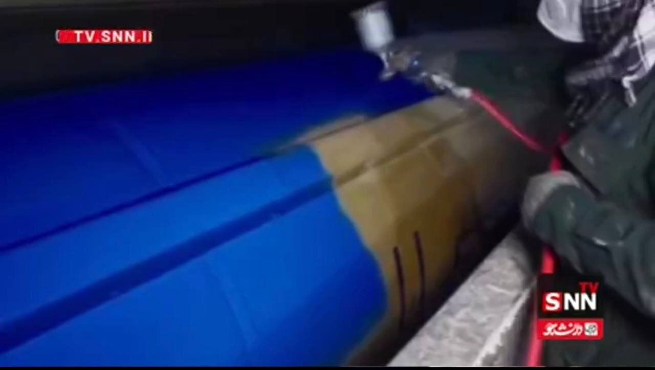 تصاویری از یک موشک سپاه که آبی شد