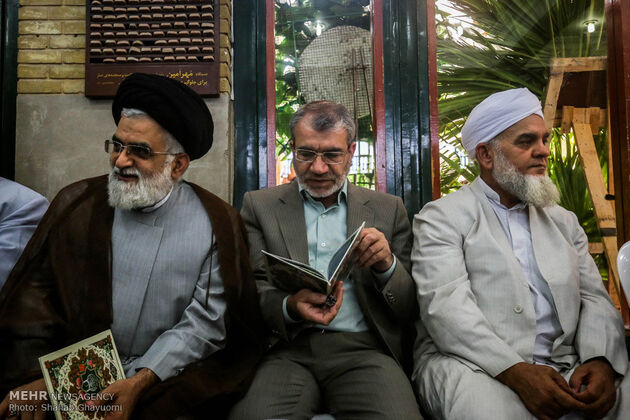تصاویر مراسم ختم همسر آیت الله علم الهدی