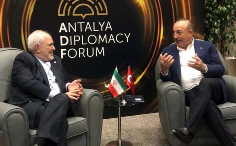  دیدار ظریف با وزیر امور خارجه ترکیه 