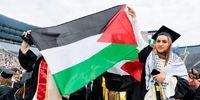 پرچم فلسطین در دست دانشجویان میشیگان+ فیلم