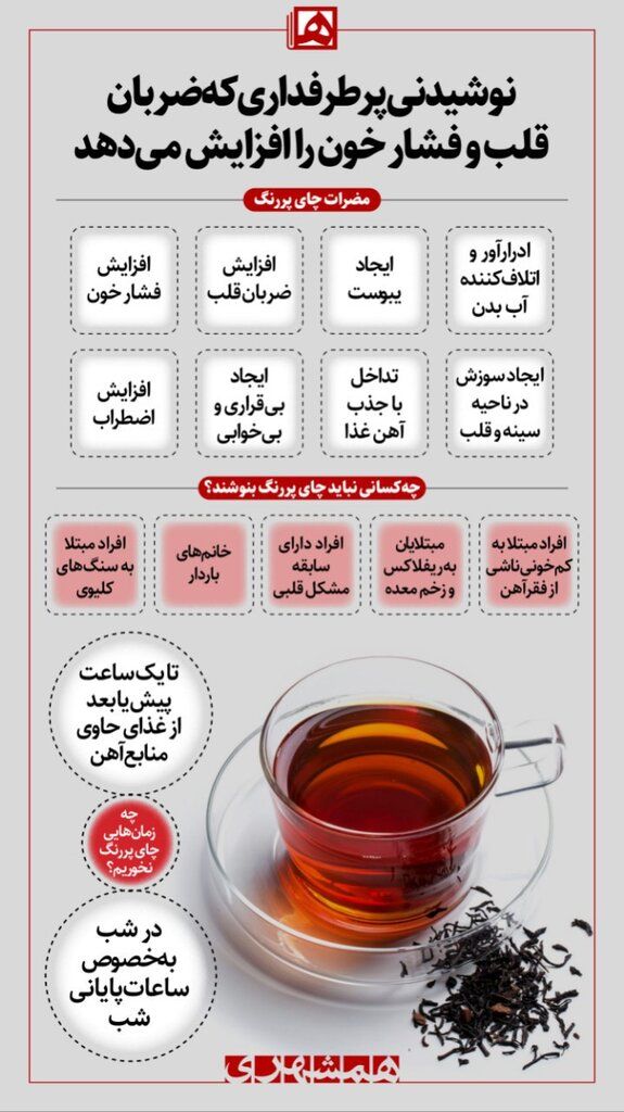 مضرات چای پررنگ؛ چای برای این افراد سمی است | چه زمان‌هایی چای پررنگ نخوریم؟