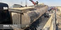 انفجار تانکر حامل بنزین در کمربندی یزد/ یک نفر فوتی و 5 نفر مصدوم + فیلم