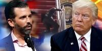 واکنش ترامپ و پسرش به افتادن بایدن از پله‌های هواپیما