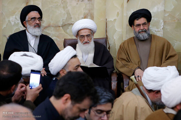 مراسم ترحیم آیت الله هاشمی رفسنجانی در مسجد اعظم قم