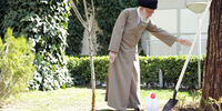 رهبری در روز درختکاری چه درختی کاشت؟