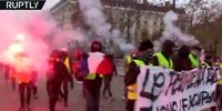 شانزِلیزه در دود و آتش؛ تظاهرات جلیقه‌زردها در پاریس ادامه دارد