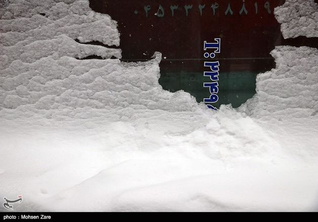 بارش برف در اردبیل
