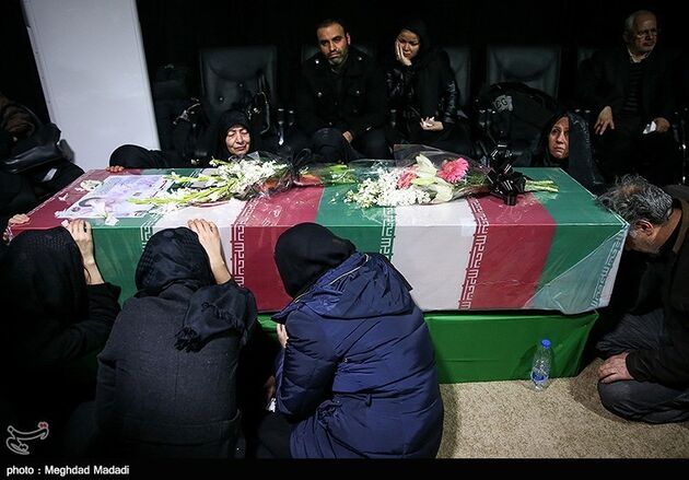 مراسم وداع با پیکر آتش نشانان شهید حادثه پلاسکو