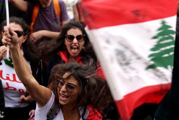 تصاویر منتخب اعتراضات لبنان