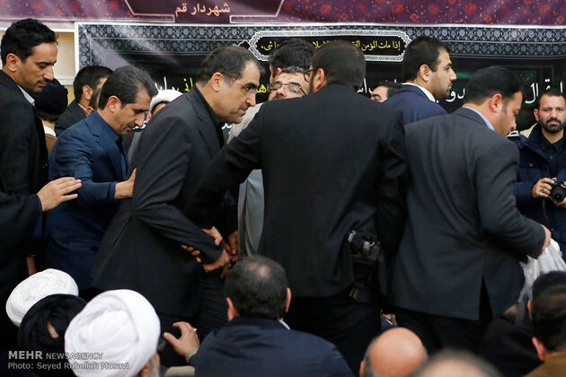 مراسم ترحیم آیت الله هاشمی رفسنجانی در مسجد اعظم قم