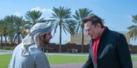 اولین تصاویر از سفر ایلان ماسک به دبی/ ولیعهد دبی: از گفتگو با ایلان ماسک در مورد فضا، فناوری و بشریت لذت بردم