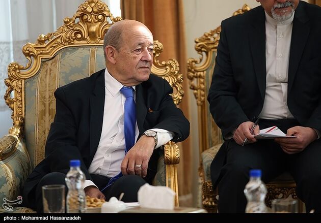 دیدار وزیر خارجه فرانسه با دبیر شورای عالی امنیت ملی