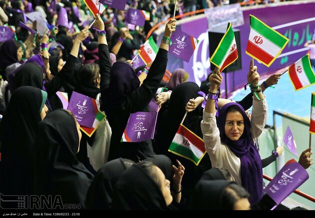 تصاویر همایش حامیان حسن روحانی در ورزشگاه آزادی