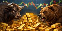 طلا در مسیر نزول یا فرصت خرید؟ | قیمت طلا در سطح حمایت ۴,۵۰۰ دلاری | وال‌استریت نگران، مین‌استریت خوش‌بین