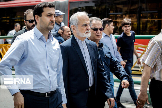 تصاویر مسئولان عالی‌رتبه کشور در راهپیمایی روز قدس
