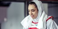 نام کیمیا علیزاده به رنگ پرچم ایران + عکس