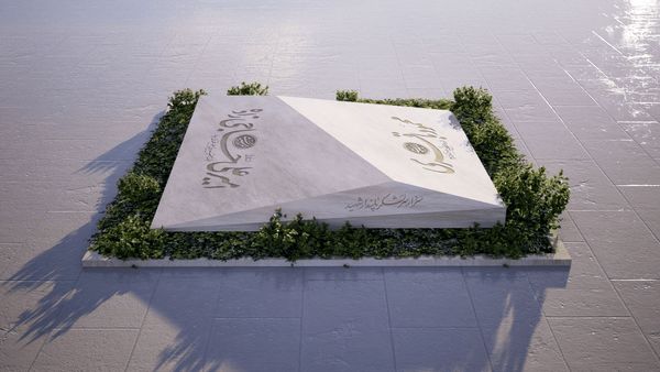 سنگ مزاری مشترک برای شهیدان حاجی‌زاده و محمود باقری / طرح مزار نماد چیست؟+ عکس