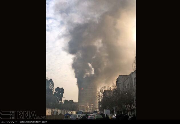 آتش سوزی در ساختمان پلاسکو تهران