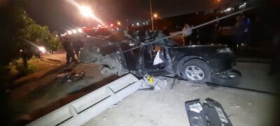 تصادف مرگبار سمند با تیربرق در این بزرگراه
