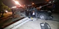 تصادف مرگبار سمند با تیربرق در این بزرگراه
