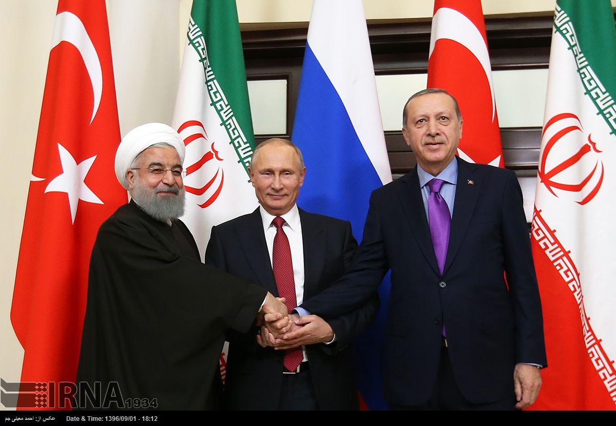 نشست سه‌جانبه سران ایران، روسیه و ترکیه آغاز شد