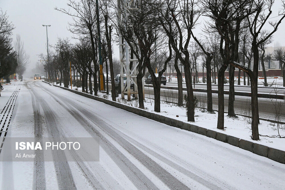 بارش برف بهاری در نخستین روزهای سال نو در اردبیل