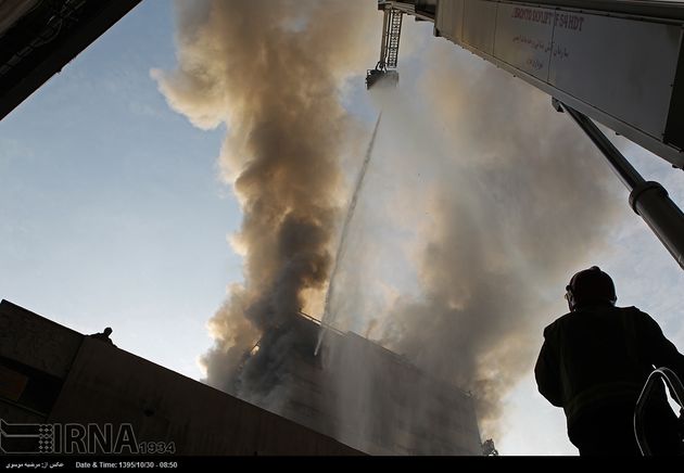 آتش سوزی در ساختمان پلاسکو تهران