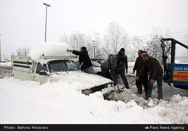 بارش برف سنگین در مازندران