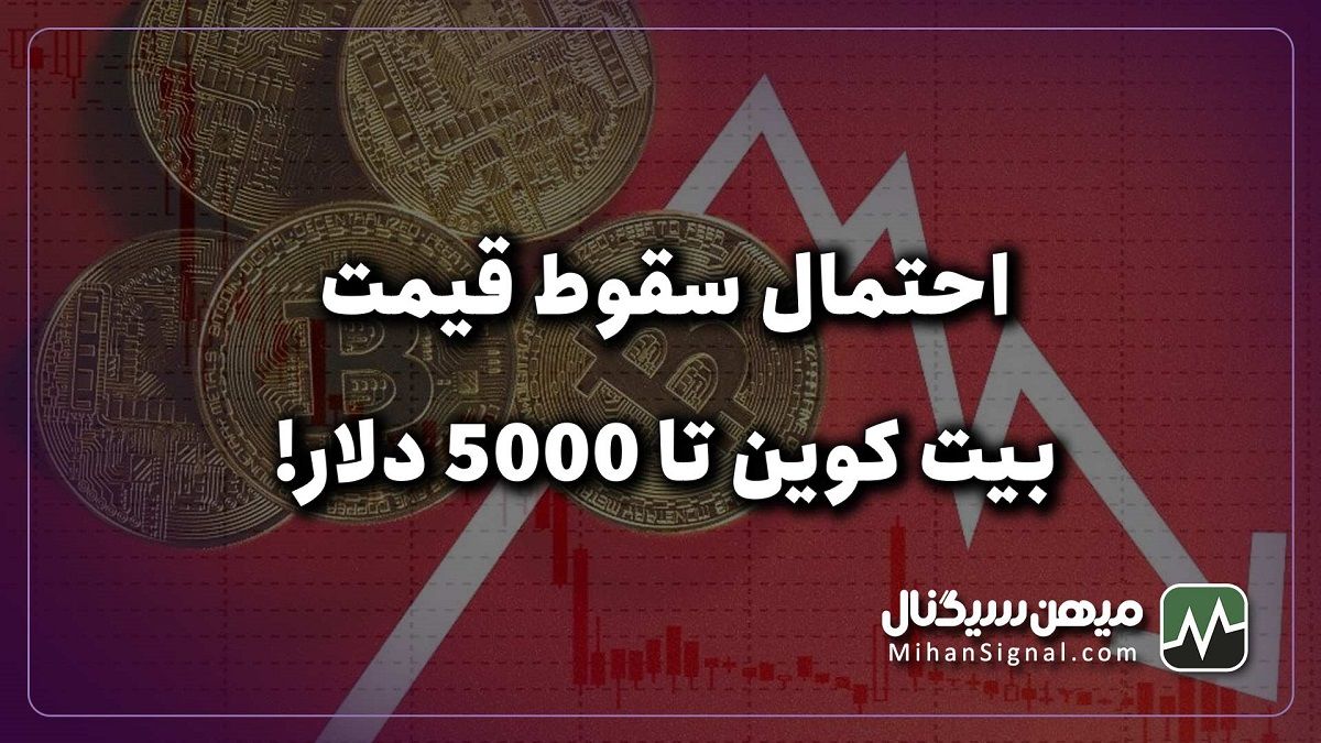 احتمال سقوط قیمت بیت کوین تا 5000 دلار!