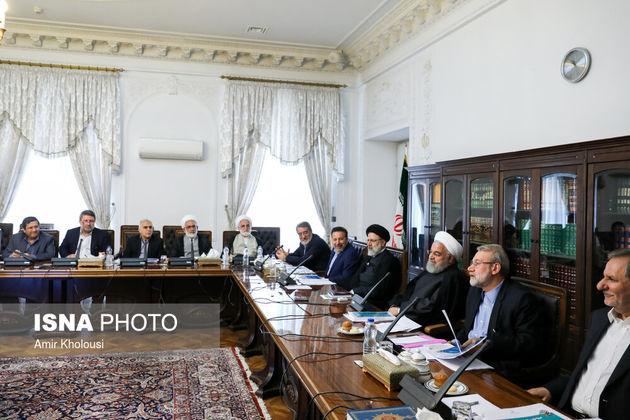 تصاویر جلسه شورای عالی اقتصادی با حضور روحانی، رئیسی و لاریجانی