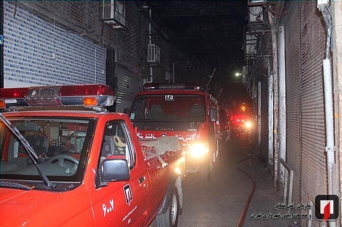 آتش سوزی در بازار تهران  