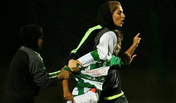 تصاویر زدوخورد دختران فوتبالیست در مسابقات لیگ برتر