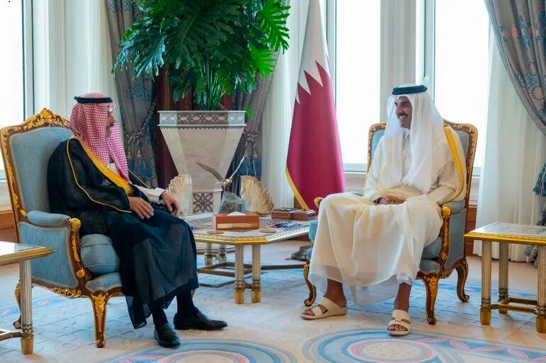 ملاقات وزیر خارجه عربستان با امیر قطر 
