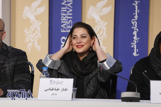 طناز طباطبایی، پانته‌آ بهرام، جواد عزتی و امیر آقایی در نشست خبری «شنای پروانه»