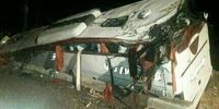 ۱۰ کشته و ۱۱ زخمی در واژگونی اتوبوس در اتوبان زنجان ـ تبریز