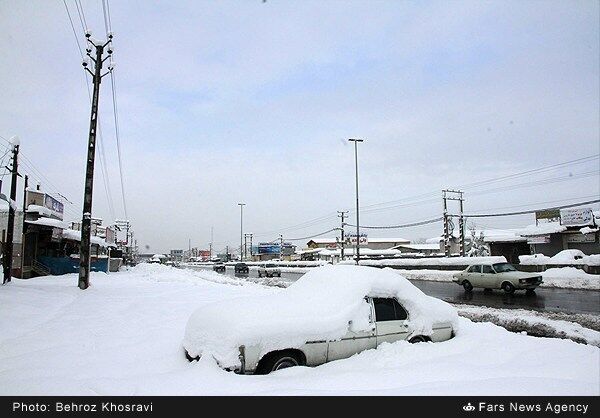 بارش برف سنگین در مازندران