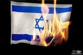 پرچم اسرائیل در تهران به آتش کشیده شد!+ عکس