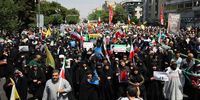 راهپیمایی ضدصهیونیستی مردم تهران/ مادران با کودکان در آغوش به میدان دفاع آمدند+ عکس
