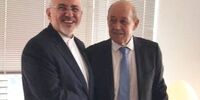 ظریف با وزیر خارجه فرانسه دیدار کرد