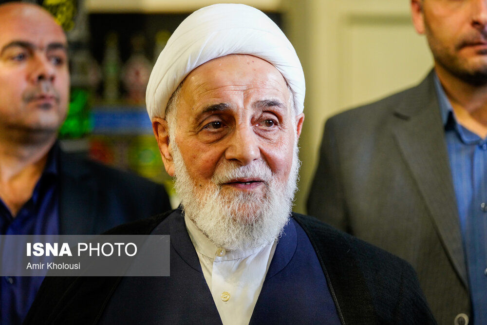 حسن خمینی، ظریف و زنگنه در مراسم محمد ناطق نوری + تصاویر