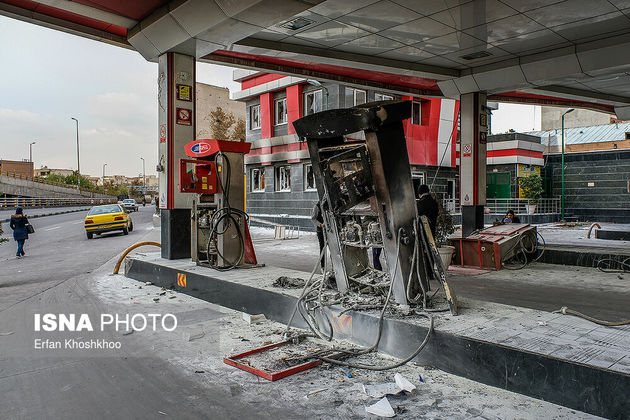 تصاویر حوادث بنزینی اخیر؛ از اعتراض تا آشوب و آسیب به اموال عمومی