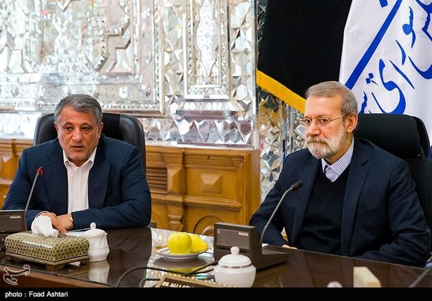 دیدار اعضای شورای شهر تهران با رئیس مجلس