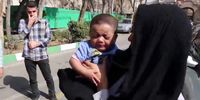 لحظه پیدا شدن نوزادی که در حرم امام ربوده شده بود + فیلم