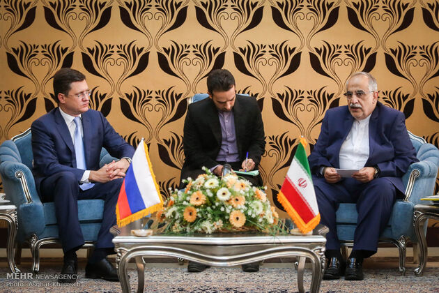 دیدار وزیر انرژی روسیه با وزیر اقتصاد ایران